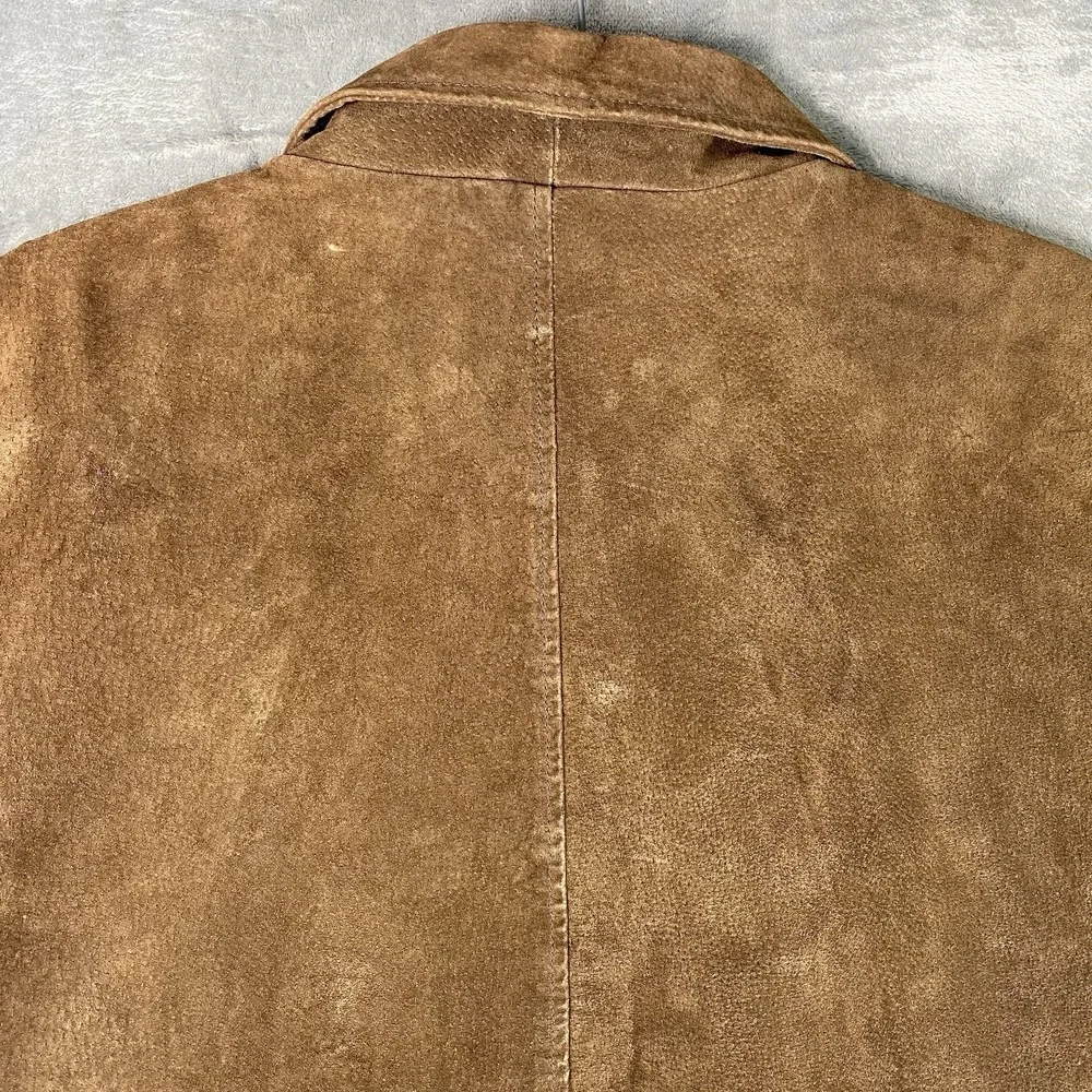 Vintage Cambridge Classics Jacket Mens Size XXL Brown Suede Leather Bomber 90s